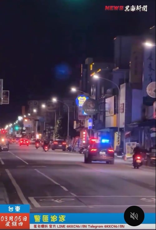 網路影片並非發生警匪追逐，警方為免民眾恐慌澄清說明